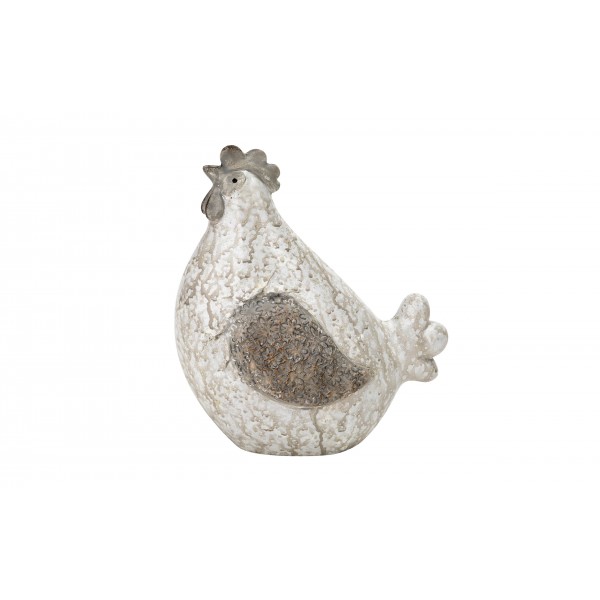 Figurka Kura kremowo-brązowa 18 5 cm
