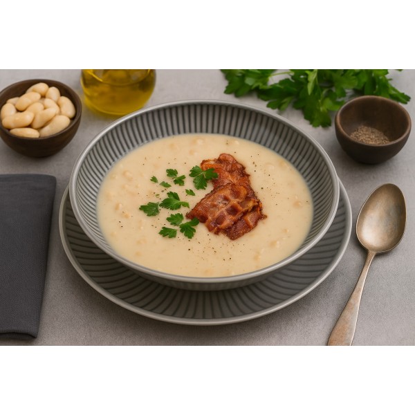 Talerz głęboki 21 5 cm Dalia Szara