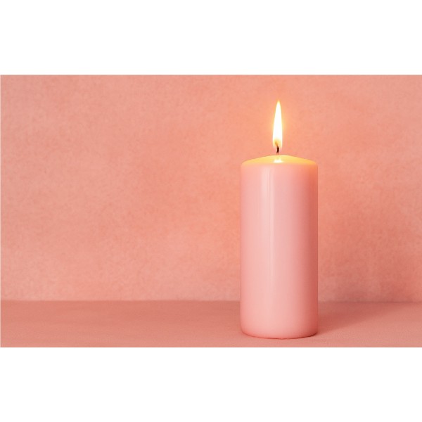 Świeca klubowa 15 cm różana lakier KL-5 150/58
