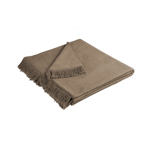 Koc narzuta na fotel 50x200 cm Cover Cotton Haselnuss