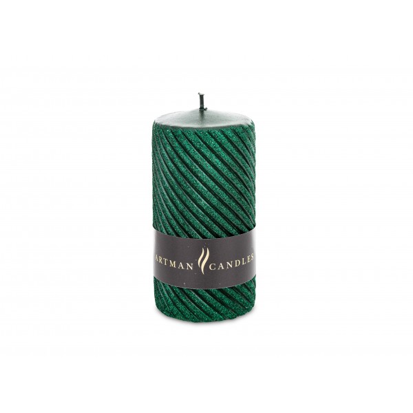 Świeca ozdobna 14 cm Caroline zielona 174240