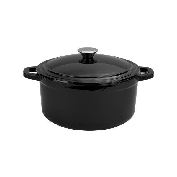Garnek żeliwny z pokrywką emaliowany 5 5 L