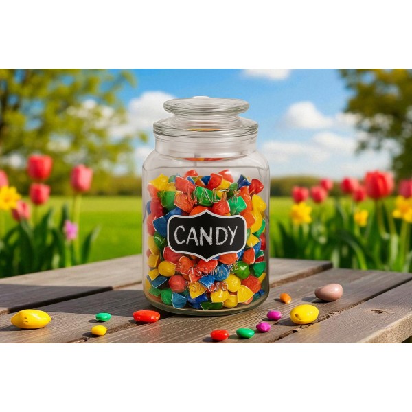 Pojemnik na żywność/słoik 1 5 L z miejscem na napis