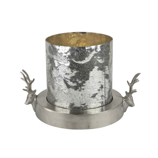 Świecznik szklany Jelenie
