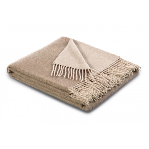 Pled bawełniano-kaszmirowy 130x170 cm Natur Sand 747211