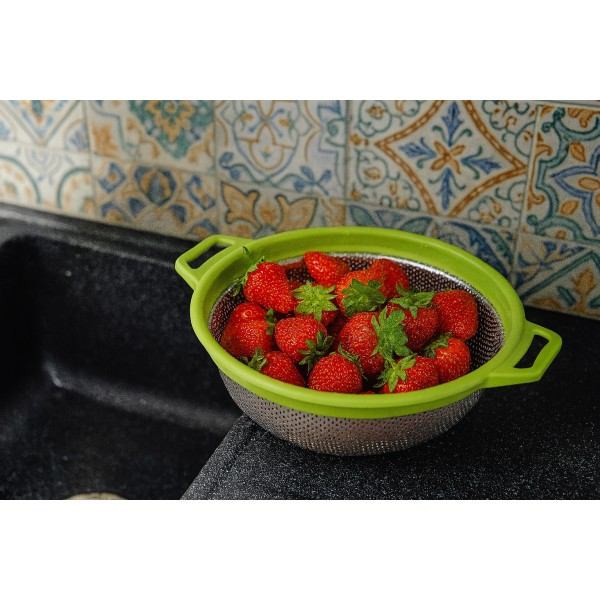 Cedzak nierdzewny 30 cm zielony Drop