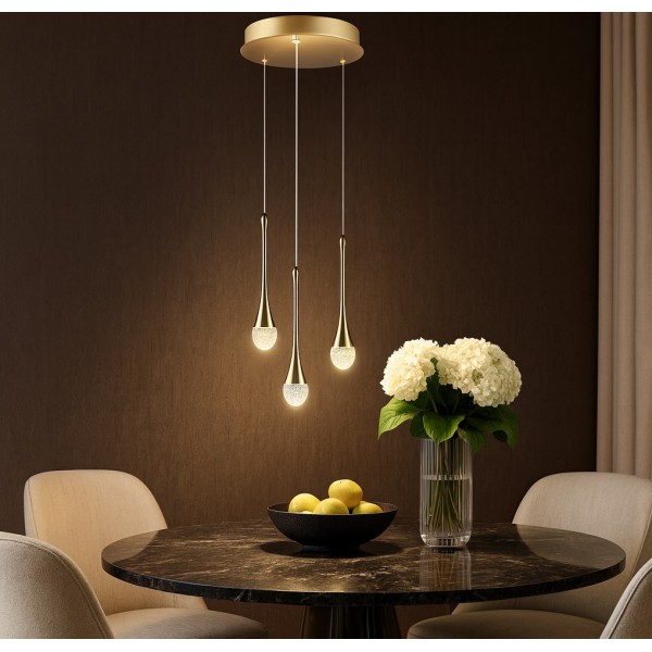 Lampa DALMA 3 ROUND Gold