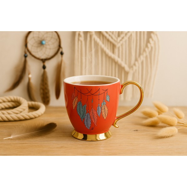 Filiżanka na stopce 400 ml Exotic Pomarańczowa