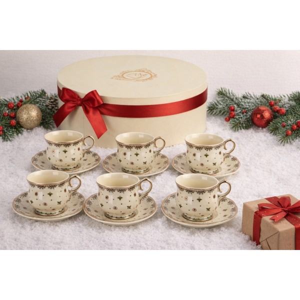 Komplet 6 filiżanek 260 ml + spodki Casablanca