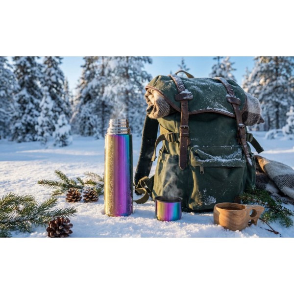 Termos nierdzewny 1 L Ava Rainbow