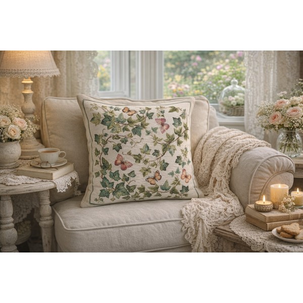 Poszewka dekoracyjna 45x45 cm Bluszcz Gobelinowa Premium