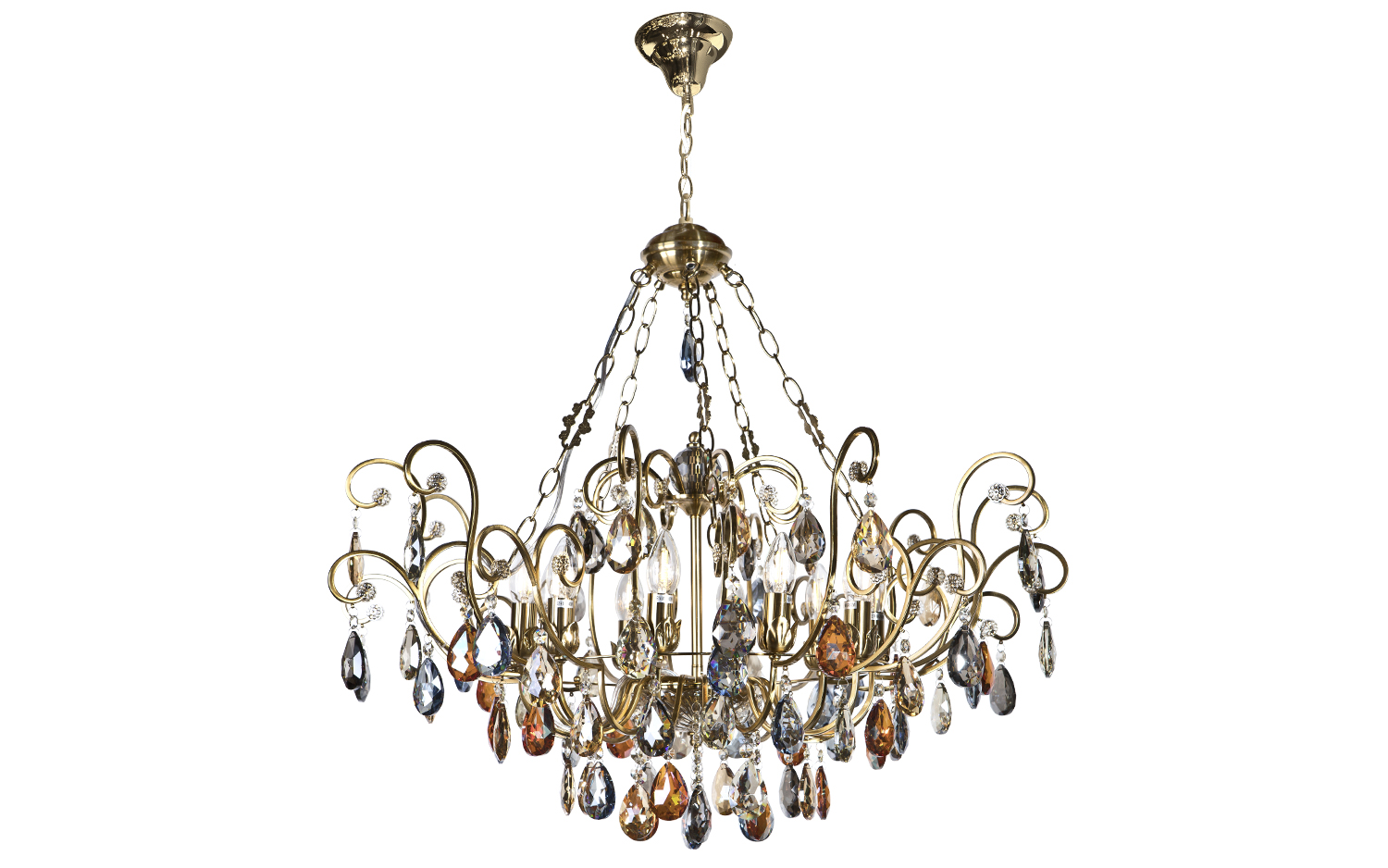 Lampa wisząca kryształowa Fiori 5039/1P-10CP - tytuł obrazka Lampa wisząca kryształowa Fiori 5039/1P-10CP