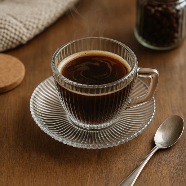 Filiżanka szklana 250 ml + spodek Selena