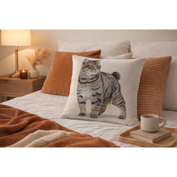 Poszewka dekoracyjna 45x45 cm Kocur 797 Gobelinowa Premium