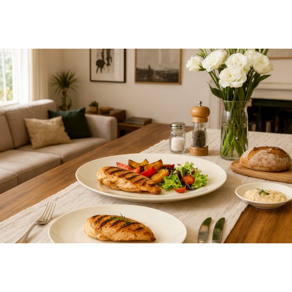 Talerz płytki obiadowy 26 5 krem JGS