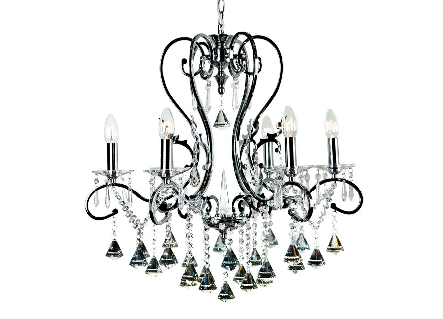 Lampa sufitowa kryształowa Ampiro 4765/6 - tytuł obrazka Lampa sufitowa kryształowa Ampiro 4765/6