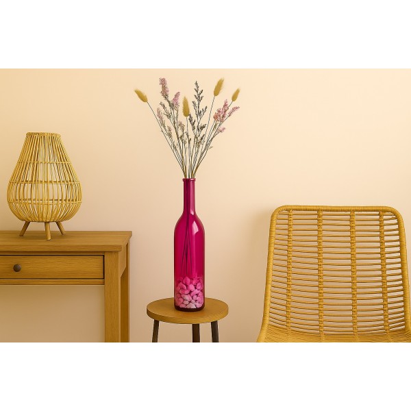 Butelka dekoracyjna wazon 75 cm różowa 4766 San Miguel