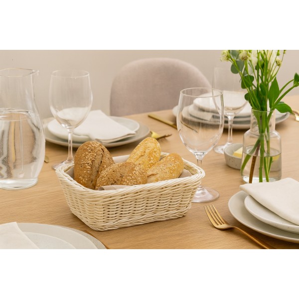 Koszyk prostokątny 22x15 5x7 cm biały 7803