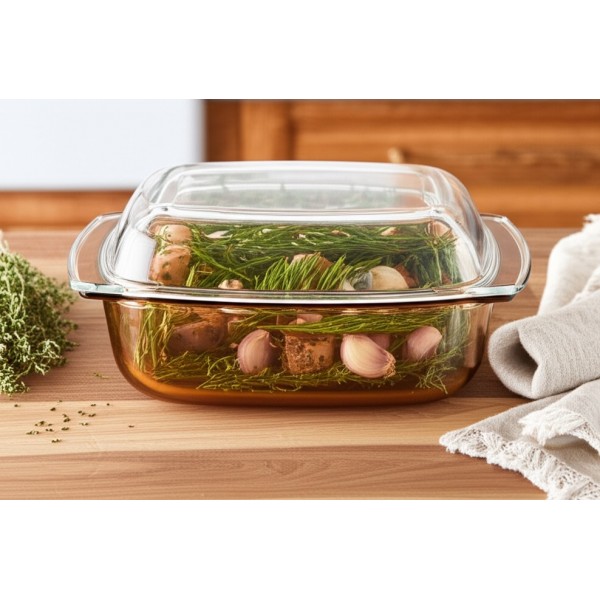 Naczynie żaroodporne 3 5 L Amber Clear Simax