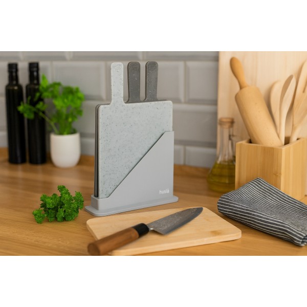 Zestaw 3 deski do krojenia + stojak Husla 73930