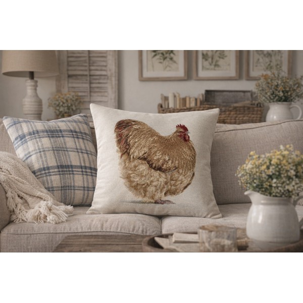 Poszewka dekoracyjna 45x45 cm Kura Gobelinowa Premium Zamek