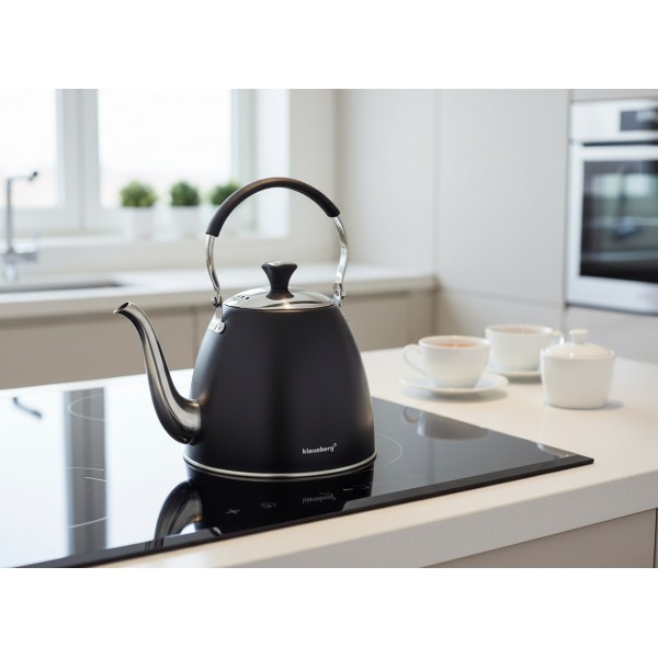 Czajnik zaparzacz z sitkiem 1 1 L czarny KB-7570