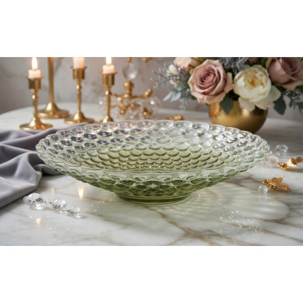 Patera szklana 29 cm Dekor-Pap JK0441