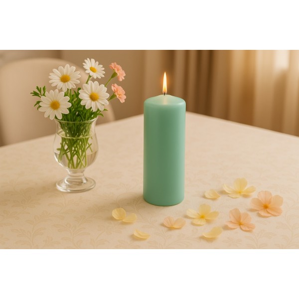 Świeca pieńkowa 20 cm świeża mięta 200/70