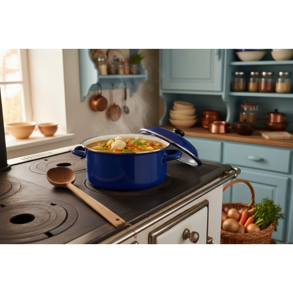 Garnek emaliowany 20 cm RoyalBlau 2 7 L