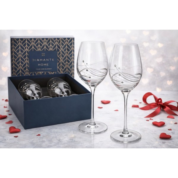 Komplet 2 Kieliszków do wina czerwonego 470 ml Glitz