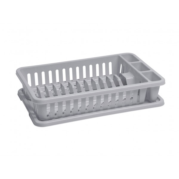 Ociekacz do naczyń z tacką 42x26x8 cm szara LUX Curver