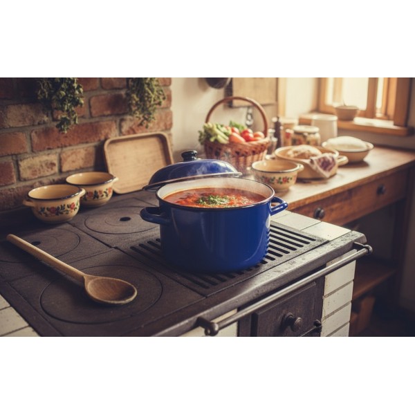 Garnek emaliowany 24 cm RoyalBlau 6 L