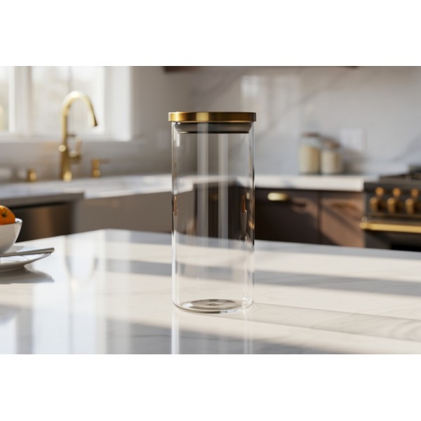 Słoik szklany 1200 ml Złota nakrętka 467395