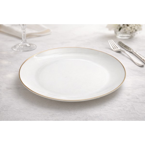Talerz płytki obiadowy 26 cm Bella Złota Linia