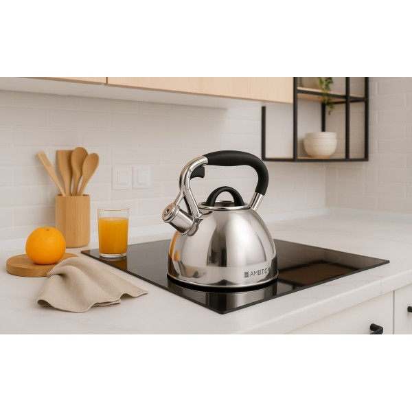 Czajnik tradycyjny z gwizdkiem 2 3 L Octavio Satyna