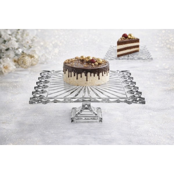 Tortownica patera kryształowa 32 cm Pierced 678850