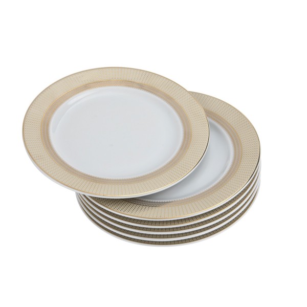 Zestaw 6 talerzy deserowych 17 cm Amaro Gold