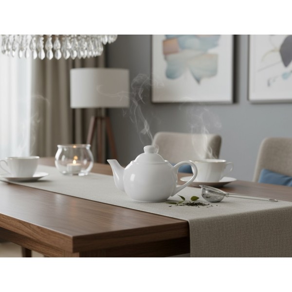 Czajnik porcelanowy 0 5 L Roma Bianco