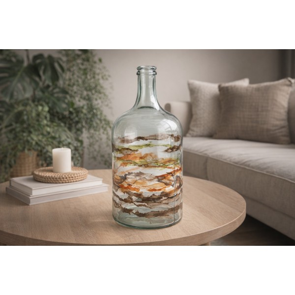 Butelka dekoracyjna 43 cm Watercolor brązowa F2042