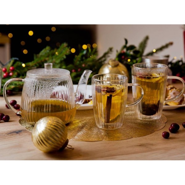 Komplet 2 szklanek termicznych 450 ml Curly z podwójną ścianką