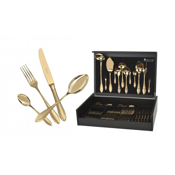 Sztućce Tamisa Satin Titan Gold 12/75 Belo Inox