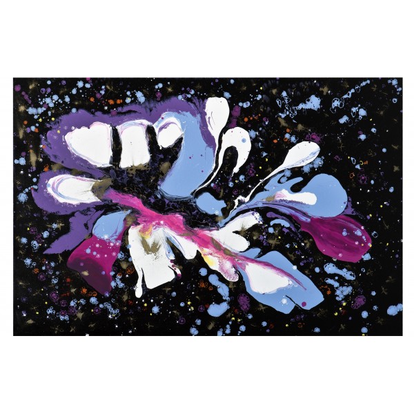 Obraz abstrakcyjny 80x120 cm Abstrakcja na Czarnym Tle