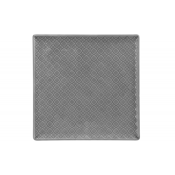 Talerz płytki kwadratowy 25 5cm Marrakesz szary K1