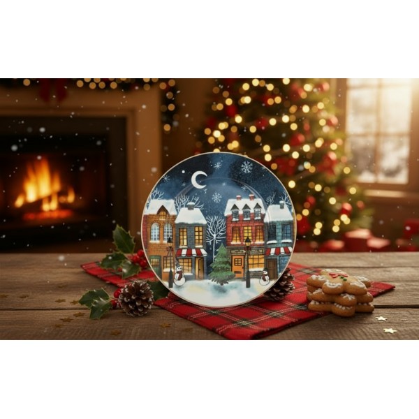 Talerz płytki 27 cm Christmas City