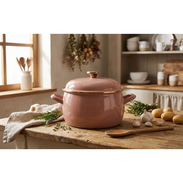 Garnek emaliowany 7 5 L Metalac Mocha Mousse