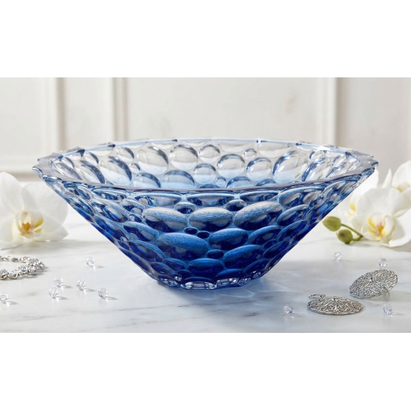 Misa kryształowa 30 cm Jihlava Lisboa Ombre Blue