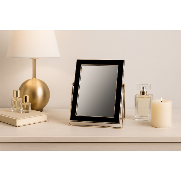 Lusterko 16 5x22 cm złoto - czarne 9950