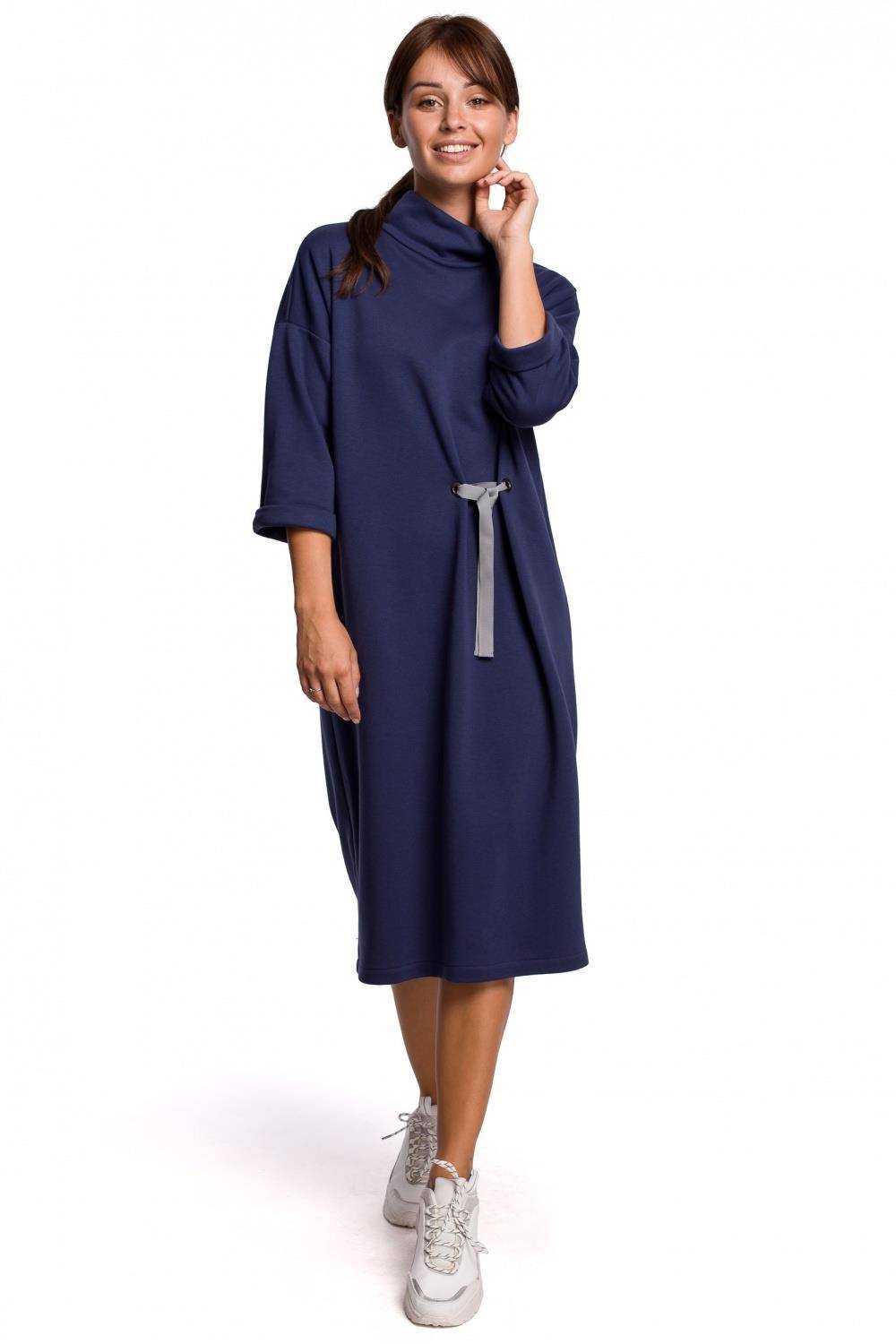 Promocja Bawełniana sukienka oversize o prostym kroju wyprzedaż przecena