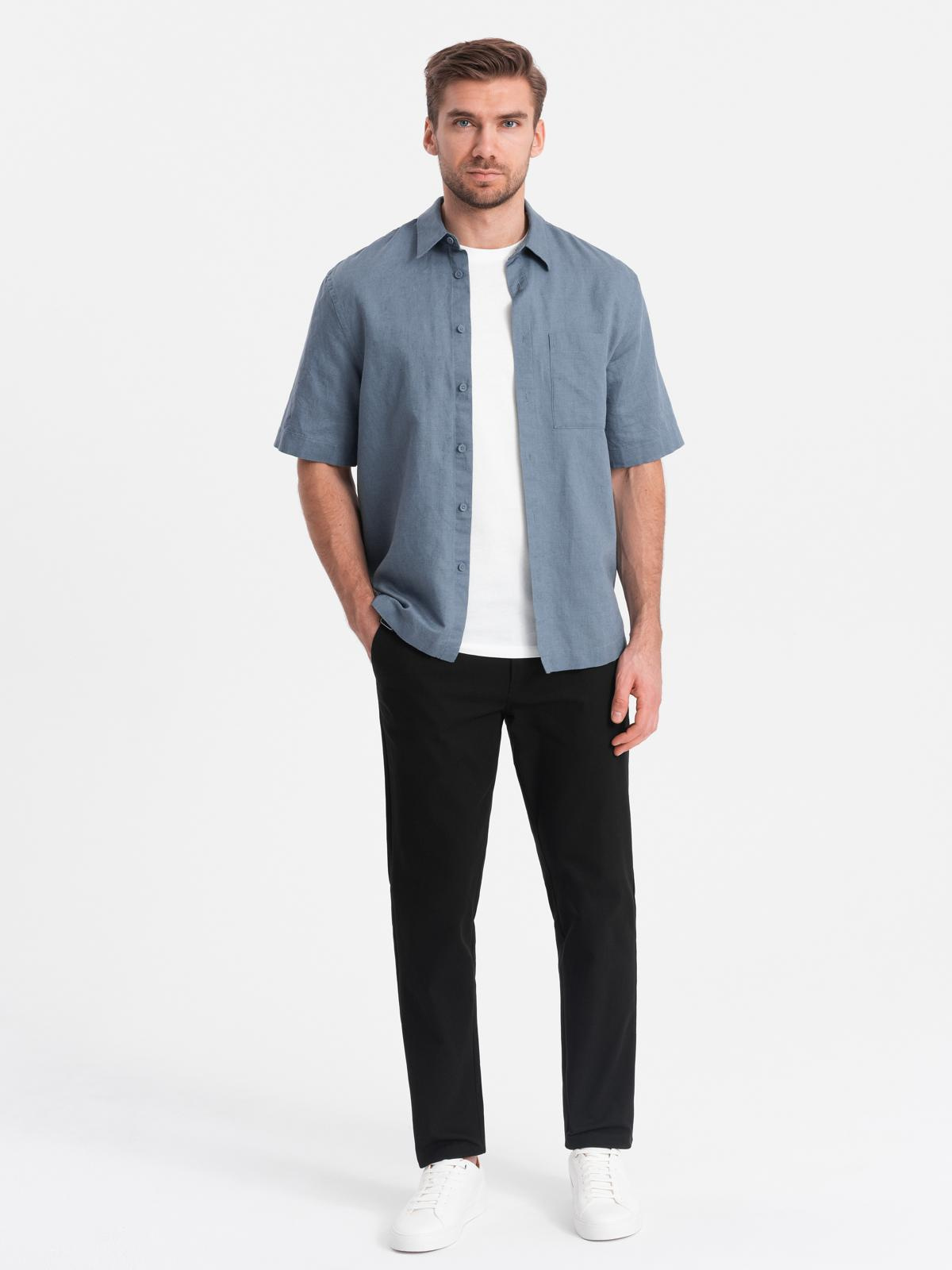 Spodnie męskie chino SLIM FIT - czarne V4