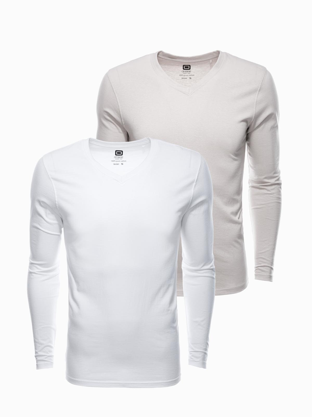 Zestaw longsleeve męski V-NECK - mix 2-pak V8 - Rozmiar: XXL
